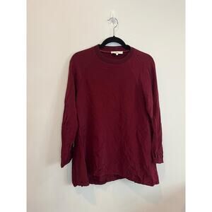 Tibi Blouse Women XS Burgundy Long Sleeve Lightweight Top